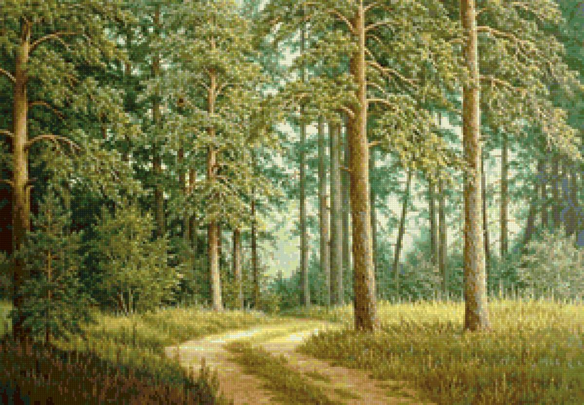 Худ. Кошелев Владислав - лес, природа, пейзаж лето - предпросмотр