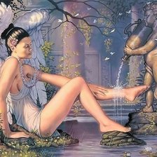 Схема вышивки «У фонтана»