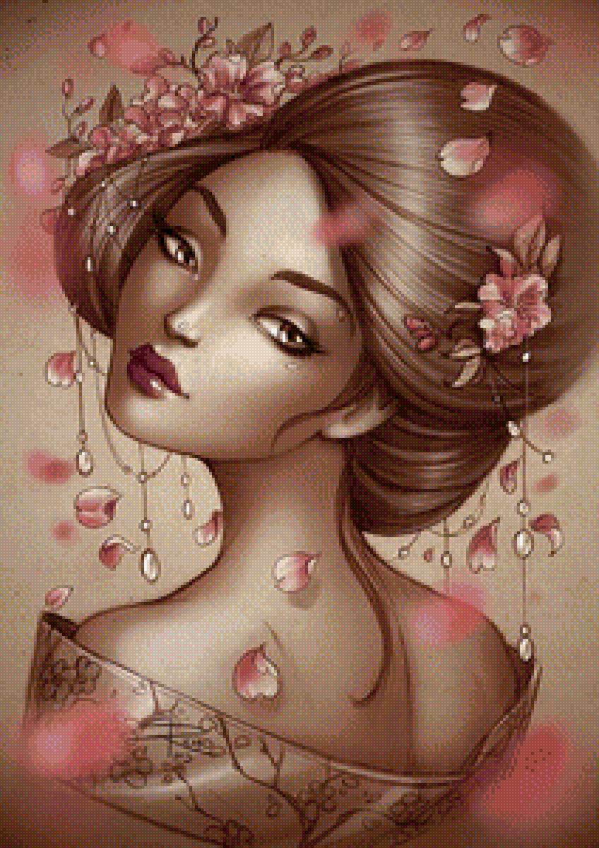 Гейша - весна. - очарование востока 1, гейша - весна - предпросмотр