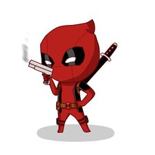 Схема вышивки «Дедпул рис»