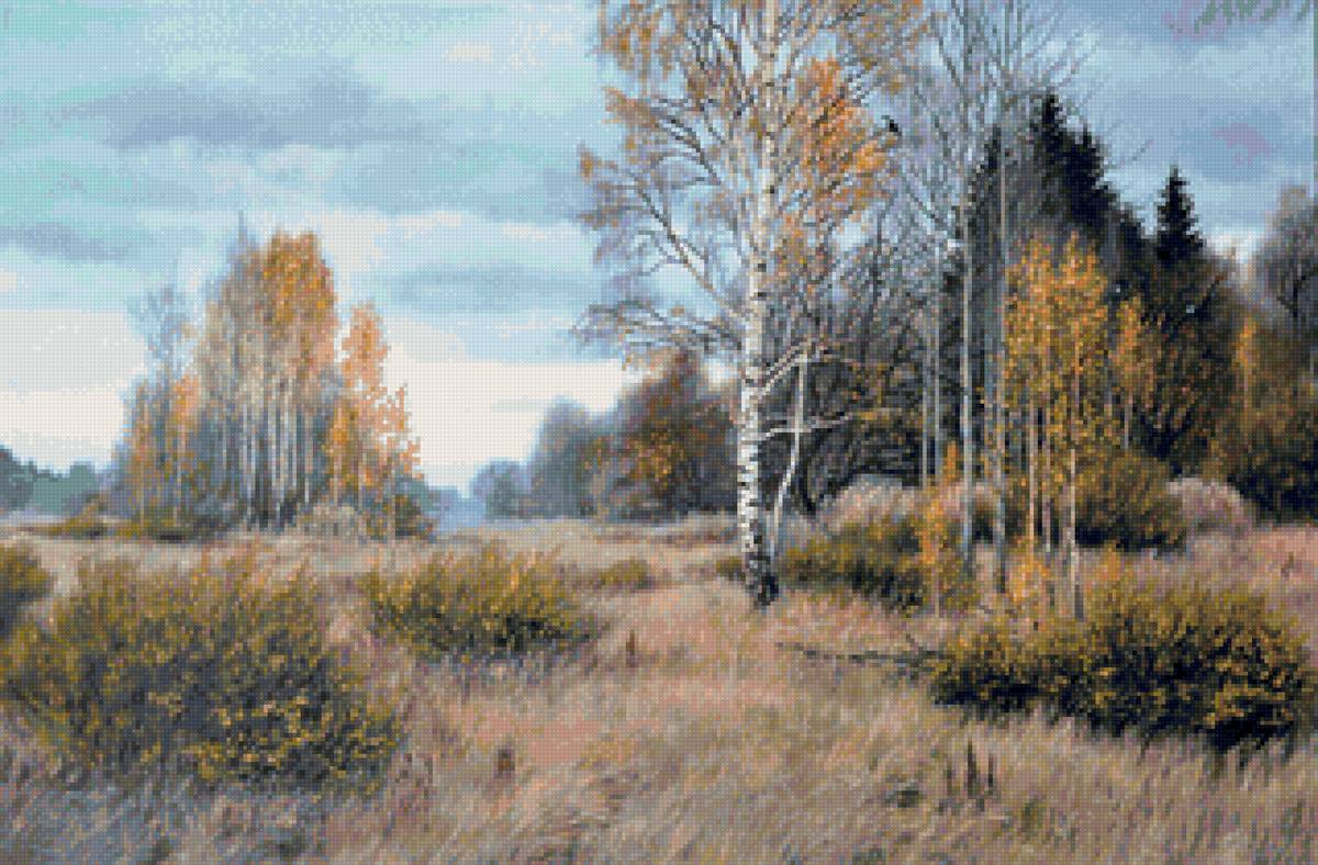 Худ. Фалин. Осень - природа, пейзаж осень, лес - предпросмотр