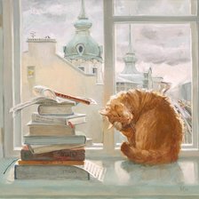 Схема вышивки «Рыжий кот»