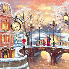 Схема вышивки «зимний пейзаж»