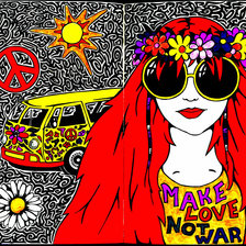 Схема вышивки «нет войне!»