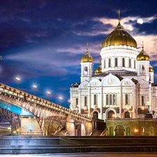 Схема вышивки «Храм Христа Спасителя»