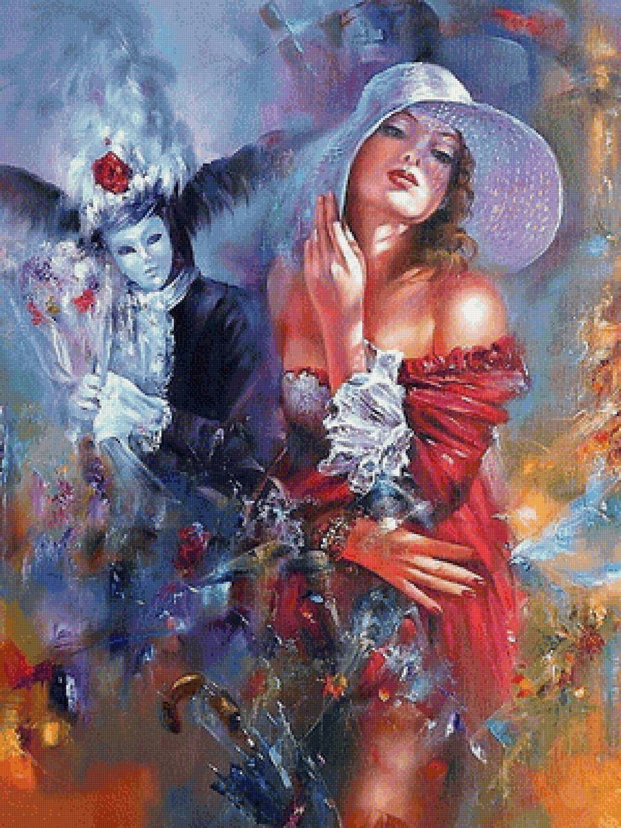 под маской карнавала - художник виталий жук - предпросмотр