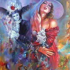 Схема вышивки «под маской карнавала»