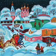 Схема вышивки «Зимние гуляния»