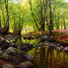 Схема вышивки «Лесной ручей»