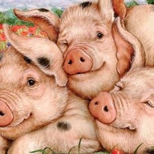 Схема вышивки «свинки»