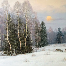 Схема вышивки «Худ. Артамонов. ОХОТА»