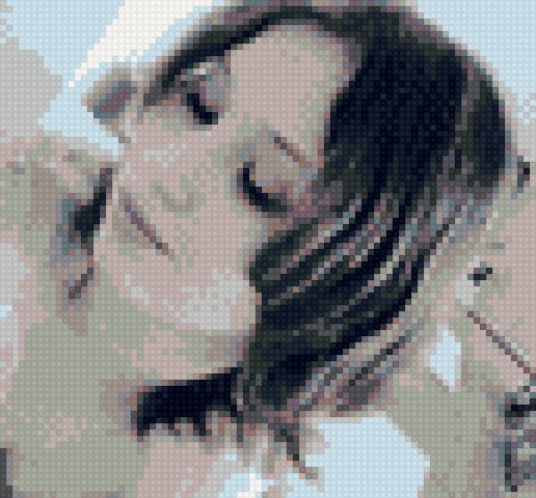 Девушка с закрытыми глазами - портрет - предпросмотр