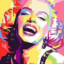 Схема вышивки «Мерлин Монро поп-арт»
