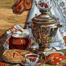 Схема вышивки «Натюрморт у самовара»