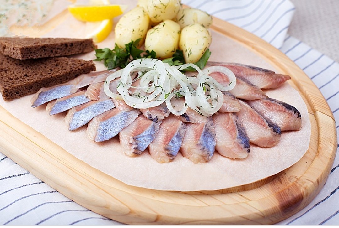 Натюрморт с селедкой - еда, натюрморт, селедка - оригинал