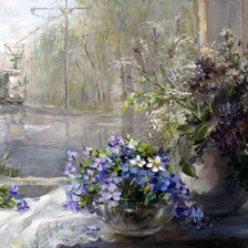 Схема вышивки «Вид из окна»