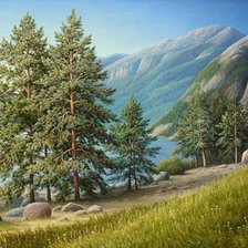 Схема вышивки «пейзаж»