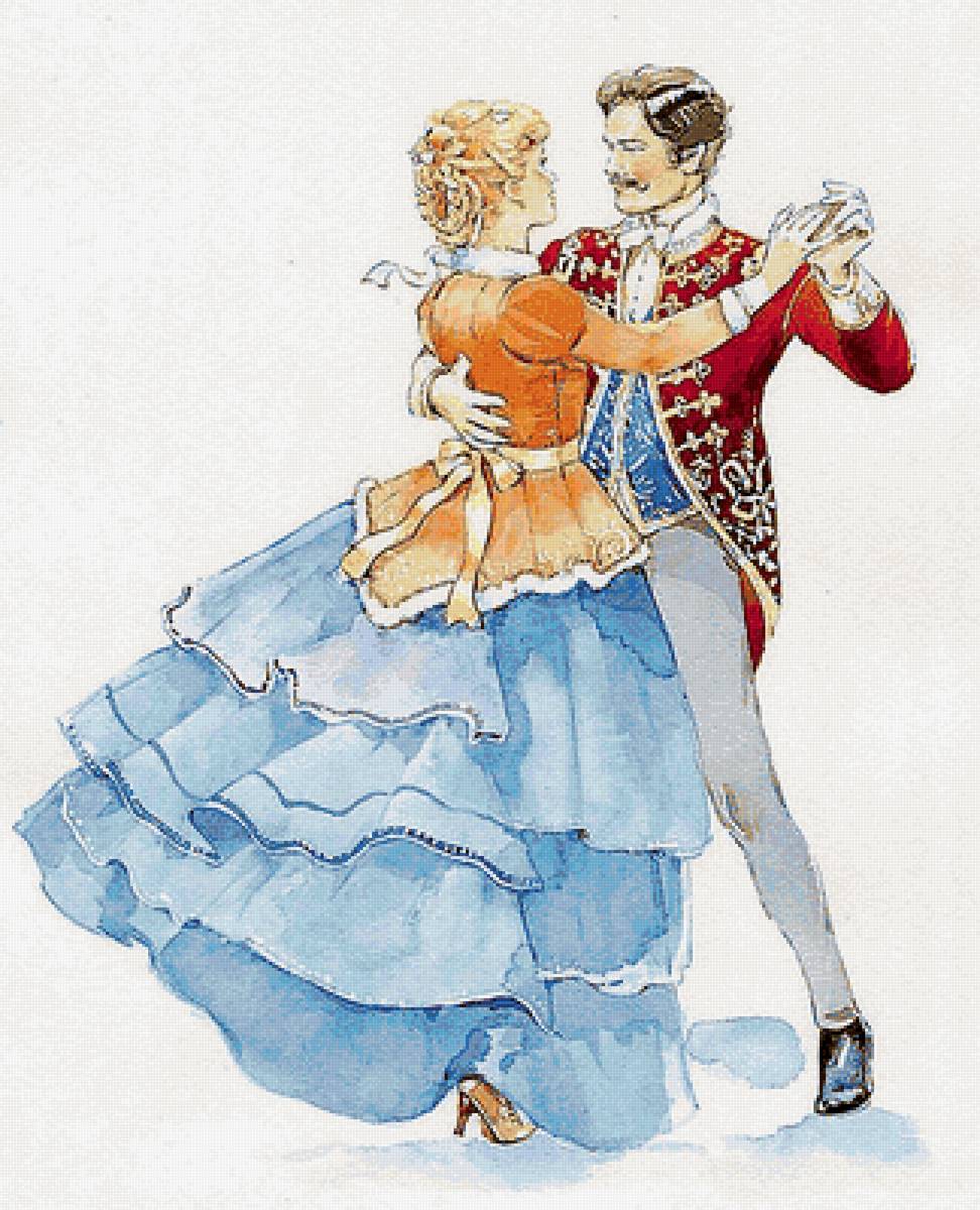 вальс - люди, рисунок - предпросмотр