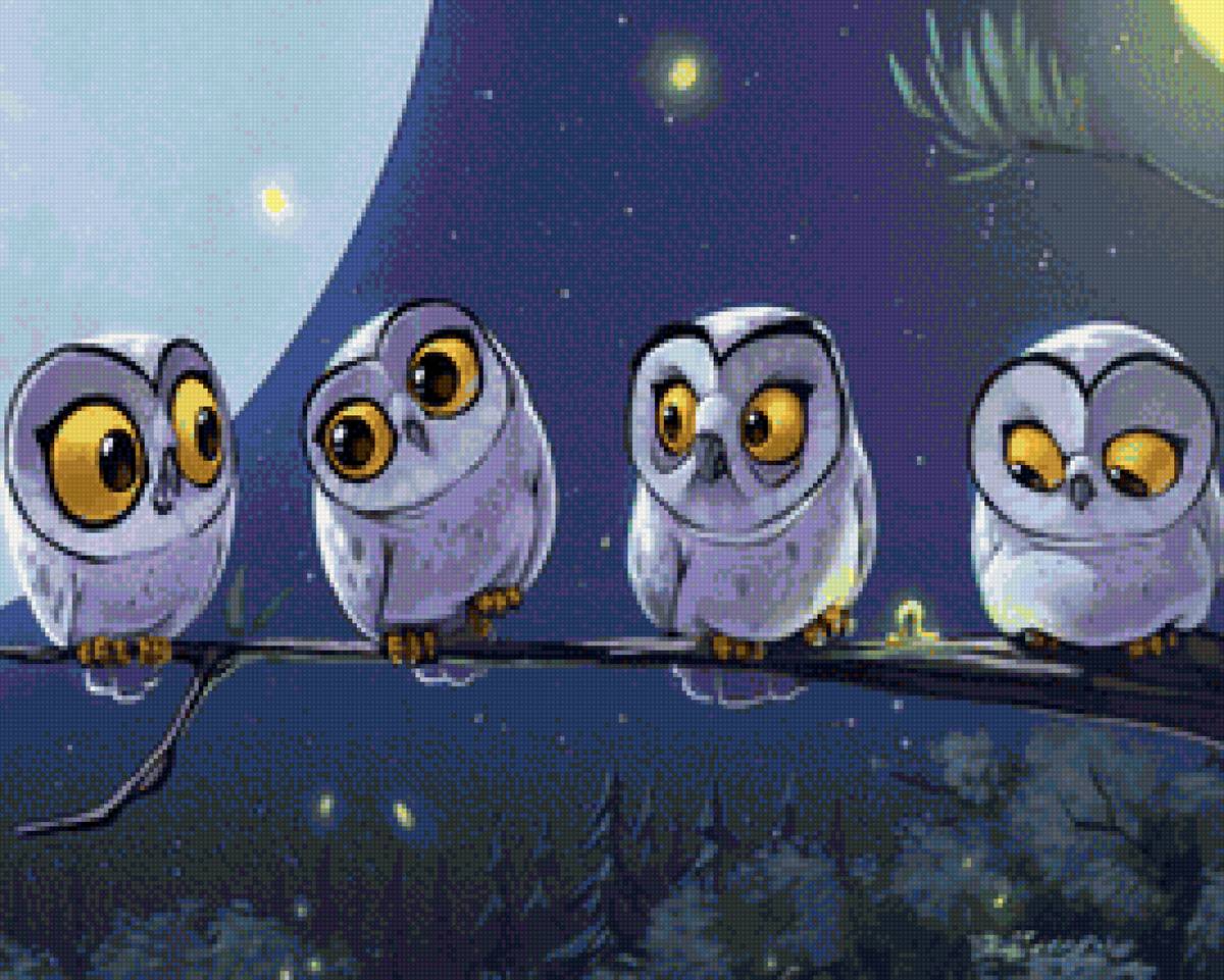 милые совы - предпросмотр