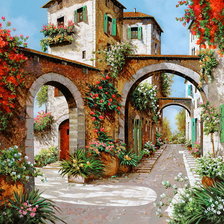 Схема вышивки «пейзаж»