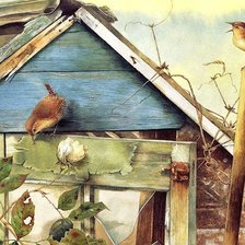 Схема вышивки «птицы»