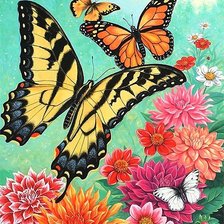 Схема вышивки «бабочки»