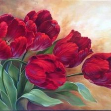 Схема вышивки «тюльпаны»