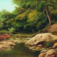 Схема вышивки «Ручей в лесу»