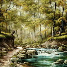 Ручей в лесу