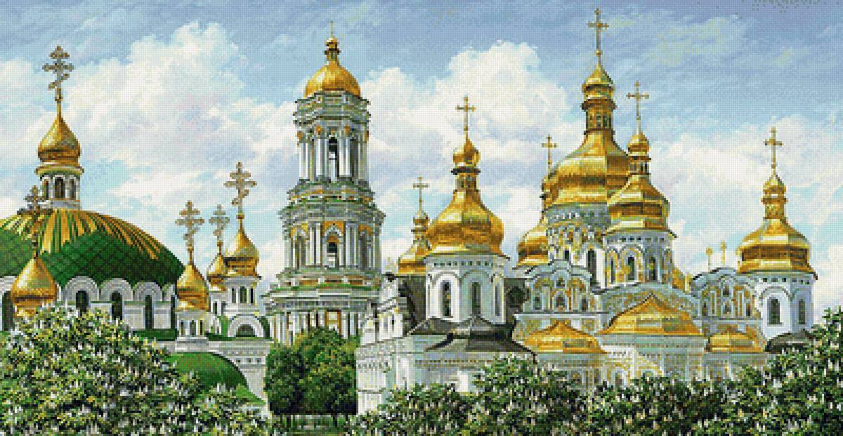 Купола церквей - черемуха, лето, церковь, купола - предпросмотр