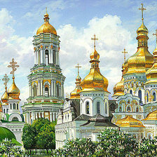 Схема вышивки «Купола церквей»