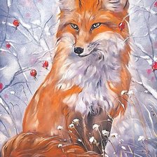 Схема вышивки «лиса»