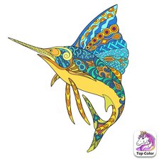 Схема вышивки «Осётр 20 цв»