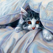 Схема вышивки «котик»