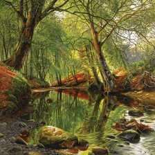 Схема вышивки «Ручей в лесу»