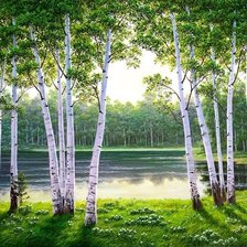 Схема вышивки «пейзаж»