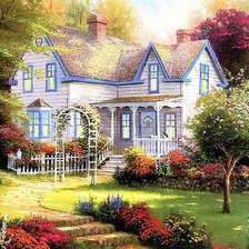 Схема вышивки «домик»