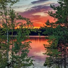 Схема вышивки «закат»