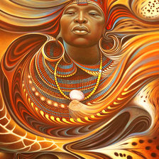 Схема вышивки «Африканские мотивы. Шаман»