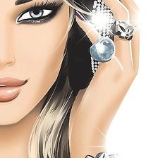 Схема вышивки «Девушка»