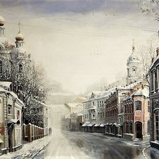 Схема вышивки «Улица Москвы»