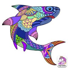 Схема вышивки «акула 1»