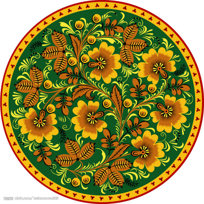 Хохлома - хохлома, узор, цветы - оригинал