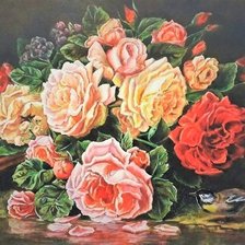 Схема вышивки «Розы»