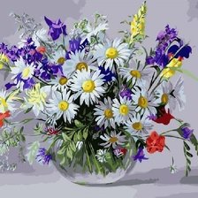 Схема вышивки «полевые цветы»