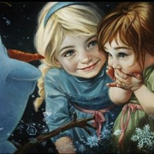 Схема вышивки «Эльза и Ана»