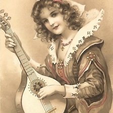 Схема вышивки «ретро девушка»