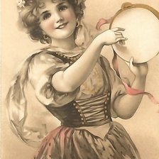 ретро девушка