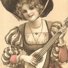 ретро девушка