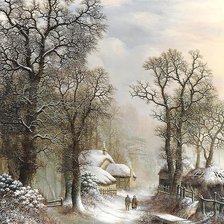 Схема вышивки «Зимний пейзаж.»